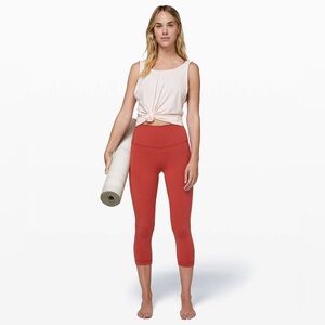 Lululemon Wunder Under Crop High-Rise 21" Cayenne Size 4